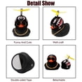 thumbnail image 4 of Patito negro con casco, decoración exterior para coche, multiusos, suave, para salpicadero de motocicleta, dormitorio, salpicadero de coche., 4 of 8