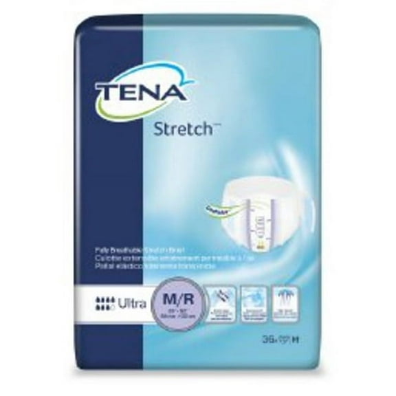 Essity HMS North America Inc Adult Incontinent Brief TENA Stretch Ultra Tab Closure Medium Disposable Heavy Absorbency Bag of 36