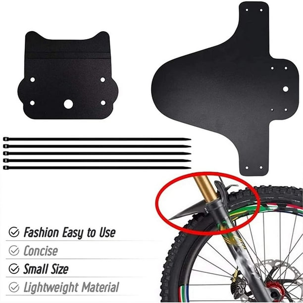 Zshan 4 Pieces MTB Mudguards Compatible Front and Rear 8 Pieces Ties Mountain Bike Mudguards Bicycle Fender Set for 26