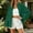 Green, variant on Hueoook Zip Up Cute Hoodies for Women Pullover Stand Up Collar Zipper Jacket Elastic Waistband Sweatshirt Jacket Gray 2X