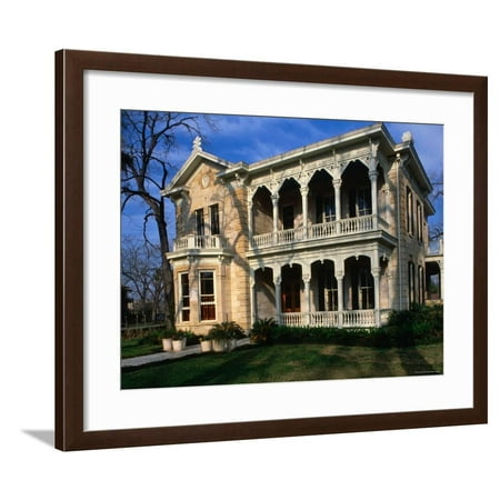 Historical Home in King William District, San Antonio, Texas Framed Print Wall Art By John Elk