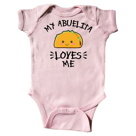 

Inktastic My Abuelita Loves Me with Taco Illustration Gift Baby Boy or Baby Girl Bodysuit