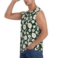 thumbnail image 3 of Bingfone White Daisies and Bee Pattern Men's Tank Tops Workout Sleeveless Tee Shirts Running Beach Tanks for Men-X-Large, 3 of 8