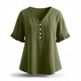 thumbnail image 6 of Womens Summer T-Shirts Short Sleeve V Neck Tops Loose Shirts Trendy Lightweight Soft Casual Summer Outfits Clothes, 6 of 7
