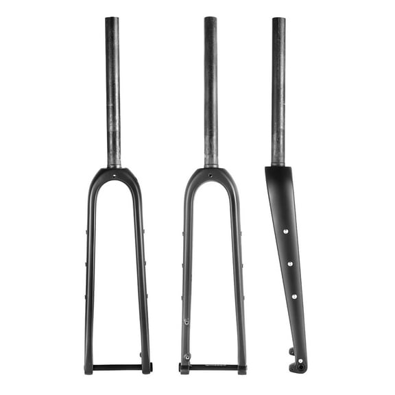 700C Carbon fiber bicycle Road CX Gravel Bike Fork 1 1/8 Flat mount Disc Brake Fork 12mm thru axle