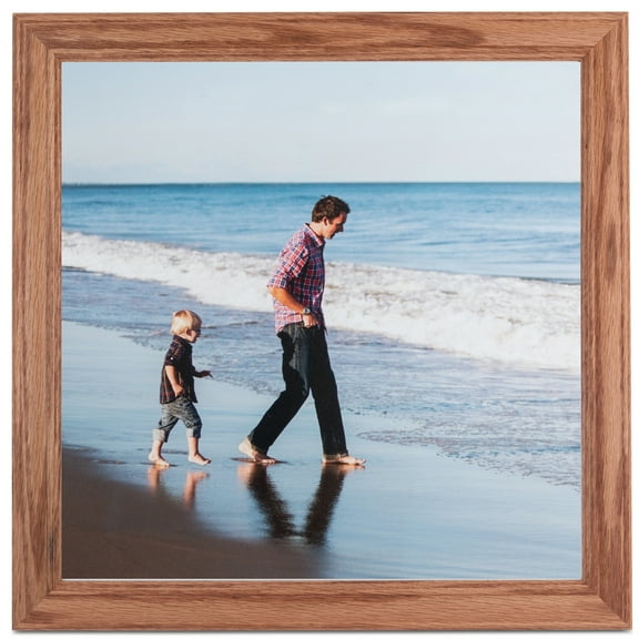 ArtToFrames 10x20" Honey Picture Frame, Brown Wood Poster Frame, with Regular Glass and Foam Backing 3/16 inch (FBPL-4085)
