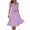 Purple, variant on Patlollav Plus Size Womens Dress Summer Bandage Dot Print Casual Short Sleeve Dresses