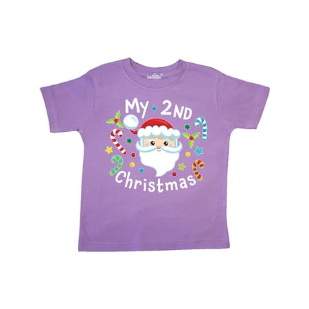 

Inktastic My 2nd Christmas Santa with Candy Canes Gift Toddler Boy or Toddler Girl T-Shirt