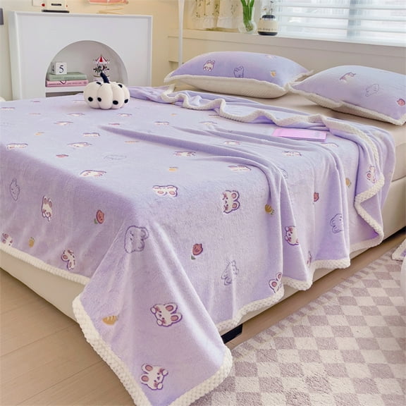 Summer Clearance! Summer Quilts for King Bed Comfort Cotton Velvet Blanket Warm Leisure Blanket Multifunctional Solid Color Cover Blanket