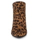 thumbnail image 2 of Botines de Tobillo de Tacón Bajo de Aguja Allegra K Leopardo 37, 2 of 7