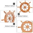thumbnail image 4 of Eease Vintage Wooden Ship Wheel Nautical Wall Decor Pirate Theme Beach Home Ornament, 4 of 5
