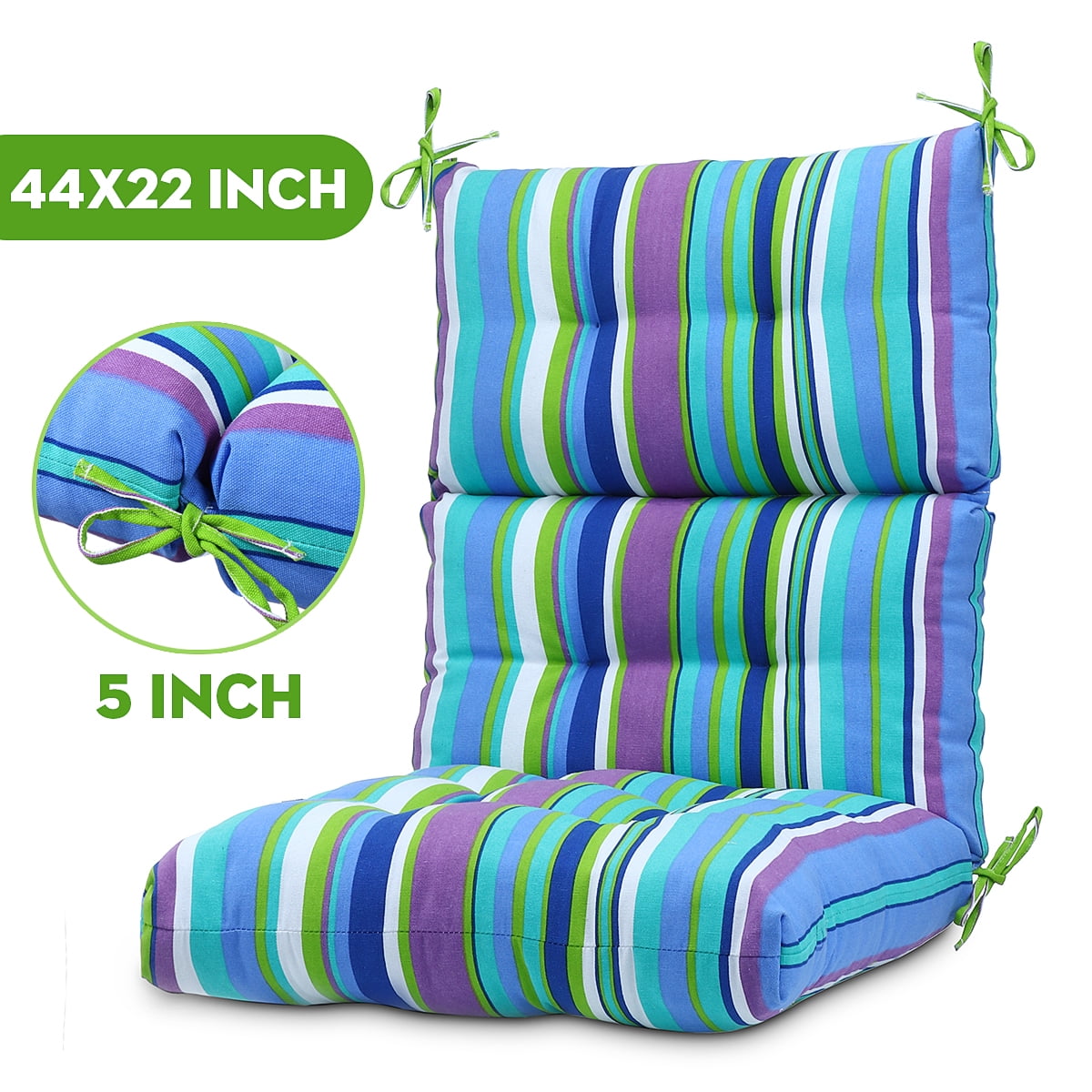 Romhouse Outdoor Chair Cushion - High Back Solid Chair Cushion High