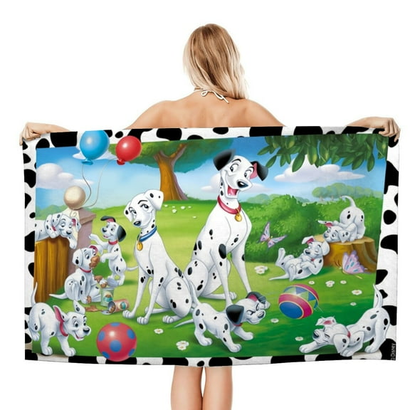 Bath Towels for 101 Dalmatians Beach Towel Kids Girs Boys Gifts for Bathroom Travel Camping Vacation Soft & Absorbent 20×40 inch