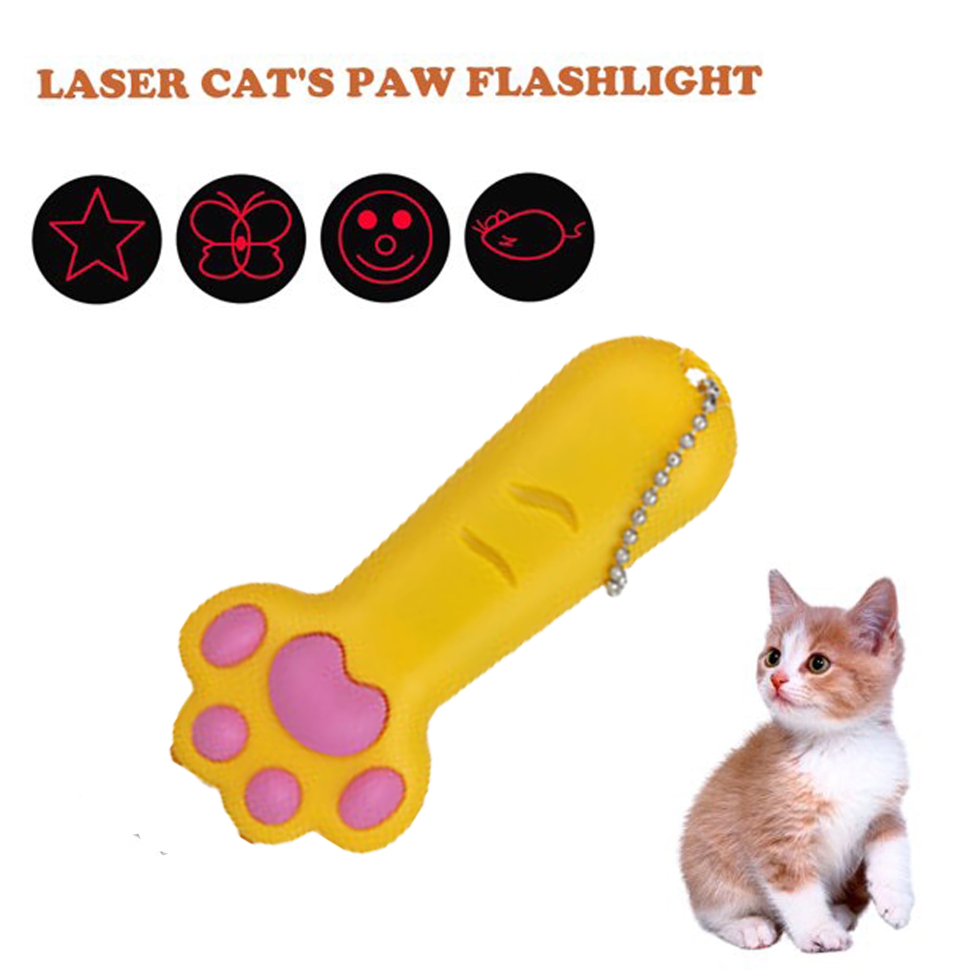 Funny Paw Shaped Cat Laser Pointer Toy Kitten Cat Play Interactive LED Light Pen 