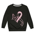 thumbnail image 4 of Hpapadks Crewneck Sweatshirts Kids Breast Cancer Graphic Crewneck Long Sleeve Pullover Sweatshirt Black 11-12 Years, 4 of 4