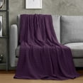 thumbnail image 4 of Blanket Utopia Bedding, 100% algodón, gofre, 300 g/m², color ciruela, 4 of 7