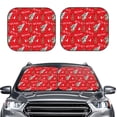 thumbnail image 2 of Naloa Christmas Deer 1 Print 2-Piece Windshield Sunshade,Foldable Car Front Window Sun Shades,for Most Sedans SUV Truck-Medium, 2 of 6