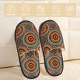 thumbnail image 2 of Balery African Tribal Style Pantuflas de Casa de Felpa Silenciosas con Diseño Estampado, Zapatillas Cómodas Antideslizantes de Algodón para Interior-Large, 2 of 8
