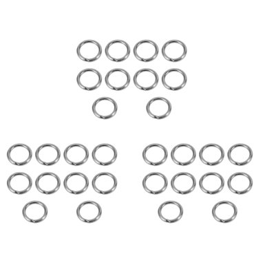 x 30mm en Acier Inoxydable Cerclage Soudé Rond O Anneaux 30 Pcs