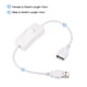 thumbnail image 4 of Cable USB Uxcell con Interruptor ON/OFF USB Macho a Hembra 34cm Blanco 2Pcs, 4 of 5