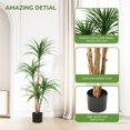 thumbnail image 4 of 4 Ft Artificial Dracaena Tree, Realistic Fake Dracaena Plant, Tall Dracaena Houseplant for Indoor Décor, Adjustable Lifelike Faux Tree, Ideal for Photo Backdrops, Nursery, Living Room, Office, 4 of 6