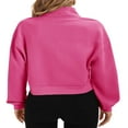 thumbnail image 4 of Women Half Zip Sweatshirts Stand Collar Long Sleeve Pullover Tops, 4 of 5