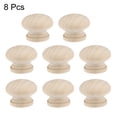 thumbnail image 5 of Uxcell Bedroom Wood Door Handle Knob Drawer Cabinet Decors Pull Grip Beige 8pcs, 5 of 7