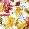 thumbnail image 3 of Polyester Round 60 x 60 Inch Washable Reusable Waterproof Table Cloth - Watercolor Maple Leaves Print Print Table Cover for Autumn/Fall/Harvest Decoration, 3 of 4