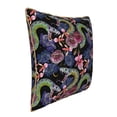 thumbnail image 2 of Xecao Snake And Flower Print Soft Velvet Decorative Throw Pillow Covers, Square Cushion Cases for Bed, Sofa, Living Room, Car, and Indoor Outdoor Use-18"x18", 2 of 8