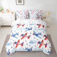 thumbnail image 2 of Castle Fairy Cute Cute Plane Aircraft Twin Bedding Sets 7-Piece for Preppy Child,Transportation Theme Bedding Comforter Set Microfiber,Starry Sky Breathable Sheet Sets,Microfiber Bedroom Decor, 2 of 8