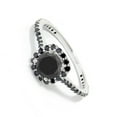 thumbnail image 2 of Pompeii 1 1/4ct Cushion Halo Black Diamond Engagement Ring 14K White Gold (Black,I2-I3), 2 of 3