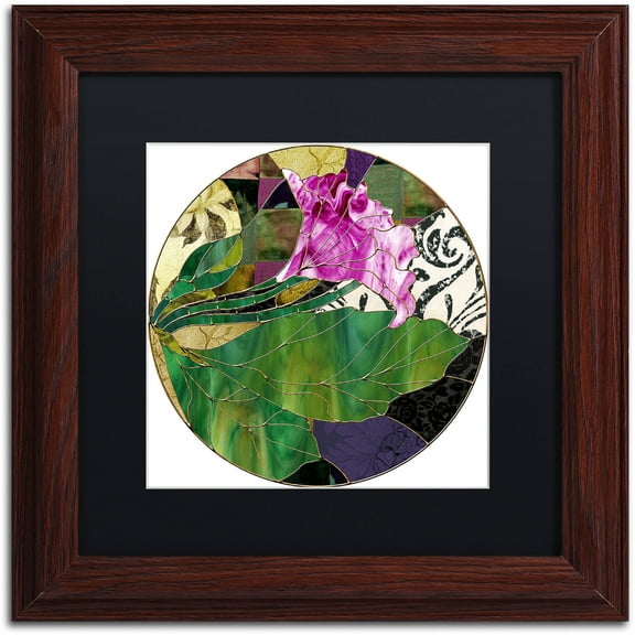 Trademark Fine Art "Glassberry I" Canvas Art by Color Bakery Black Matte, Wood Frame