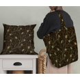 thumbnail image 5 of Soimoi Brown Rayon Fabric Leaves & Flowerpecker Bird Print Fabric by Yard 58 Inch Wide, 5 of 5