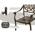 thumbnail image 6 of Haverchair 5 Piece Adult Vintage Cast Aluminum High Quality Dining Furniture Sets Bronze, 6 of 8