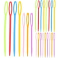 thumbnail image 1 of 40pcs Large Eye Plastic Sewing Needles Weaving Tools for Kids Craft and Needle Projects 7cm and 9cm (Mixed Color), 1 of 8