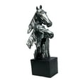 thumbnail image 4 of Busto de estatua de cabeza de caballo, escultura de animal de caballo, adorno de colección, arte decorativo Astilla, 4 of 9