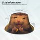 thumbnail image 3 of Fotbe Cute Sunflower Guinea Pig Sombrero Tipo Pescador con Estampado – Sombrero de Sol de Algodón de Moda para Playa, Golf, Pesca, 3 of 6