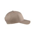 thumbnail image 3 of Big Accessories BX020SB Adult Structured Twill 6-Panel Snapback Cap - Khaki, 3 of 3