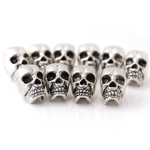 10Pcs wholesa tibetan silver skull Spacer Beads For Jewellry 12MM E810 