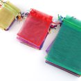 thumbnail image 5 of 50pcs/lot Adjustable Drawstring Organza Bag 5x7cm 7x9cm 9x12cm 10x15cm Jewelry Packaging Candy Wedding Party Gifts Pouches Orange 5x7cm, 5 of 6
