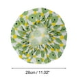 thumbnail image 2 of Unique Bargains 1 Pc Women Flower Pattern Shower Cap for Bathroom Business Travel Green PEVA Polyester, 2 of 4