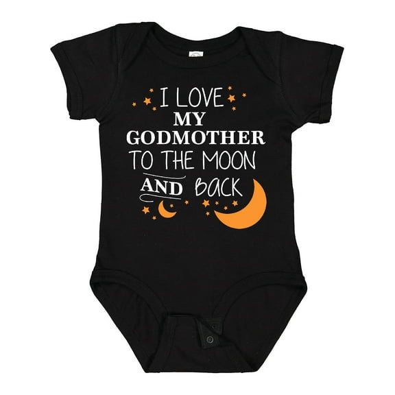 Inktastic I Love My Godmother to the Moon and Back Boys or Girls Baby Bodysuit