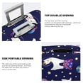 thumbnail image 3 of Gukieu Lama in Space Print Suitcase Protective Cover, Elastic Zipper Buckle Suitcase Protective Cover, Suitable for Travel, Business Trip-X-Large, 3 of 7