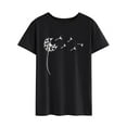 thumbnail image 4 of Xuanfei Women Dandelion Print Short Sleeve Crew Neck T-Shirt, 4 of 7