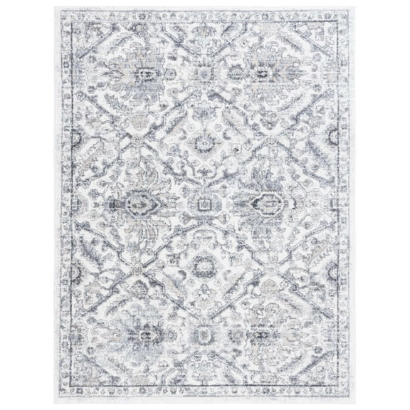 SAFAVIEH Opal Helen Oriental Area Rug, Grey/Ivory, 4' x 6'