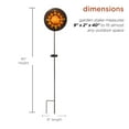 thumbnail image 4 of Alpine Corporation 40" Metal Solar Sun Garden Stake LED Light, Brown, 4 of 11