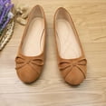 thumbnail image 7 of CQONEPT Womens Ballet Flats Soft Memory Foam Cushioned Flat Shoes Faux Suede Shallow Mouth Comfy Walking Shoes Brown 7.5, 7 of 7