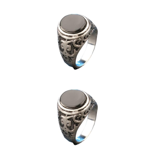 Sonducket Anillo de encanto para hombre, accesorios de suministro de joyería de aleación de moda con personalidad, anillos de apertura, barras Tipo 1 2piezas