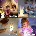 thumbnail image 5 of Luz nocturna con diversos cambios de luz. Haz clic para controlar la carga USB de la lámpara de noche para habitación infantil. Juguete de regalo. Luz nocturna de silicona para niños., 5 of 5