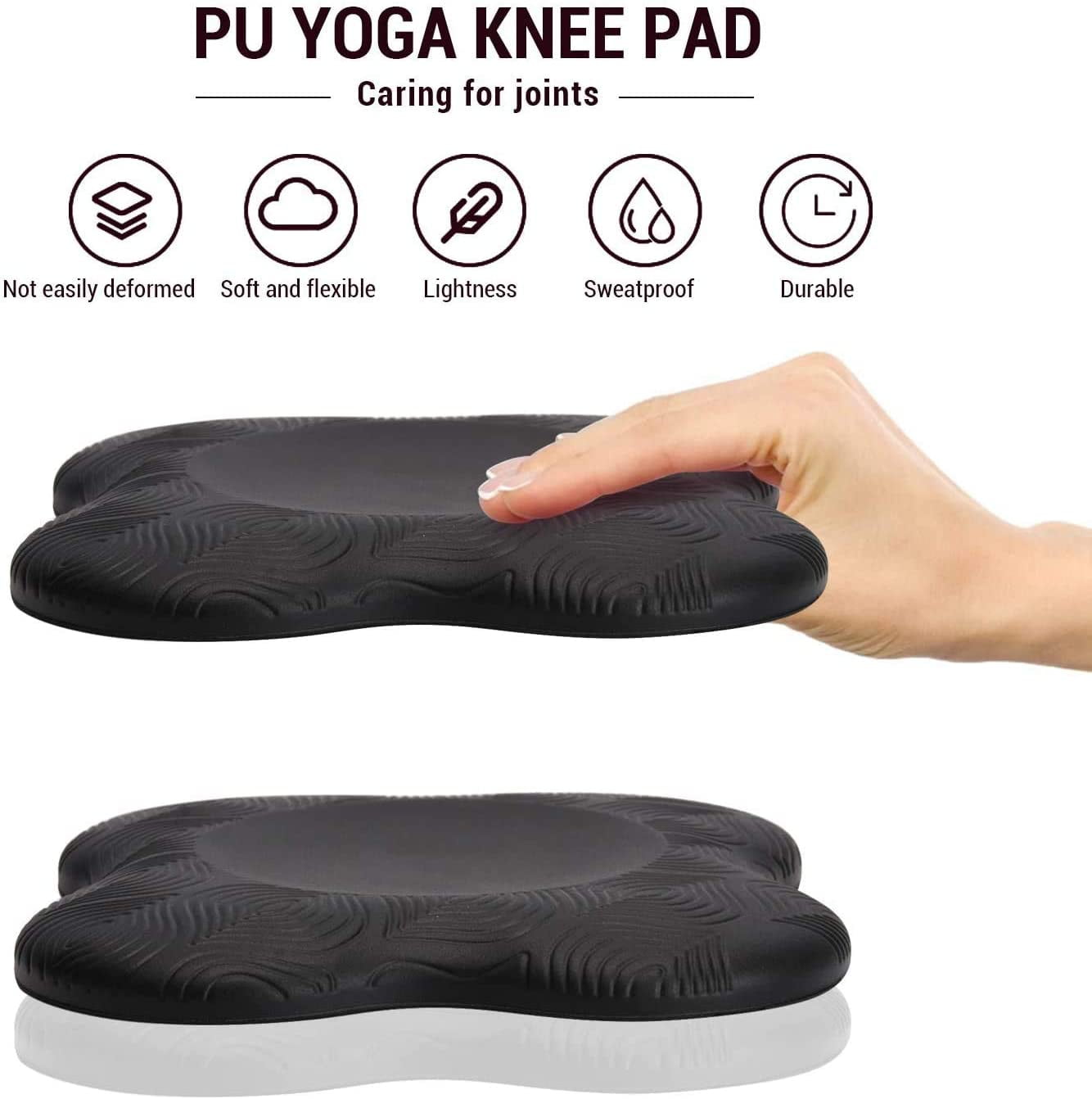 RGHJAR-Yoga Knee Pad Cushion Extra Thick for Knees Elbows Wrist Hands Head Foam Yoga Pilates Work Out Kneeling pad